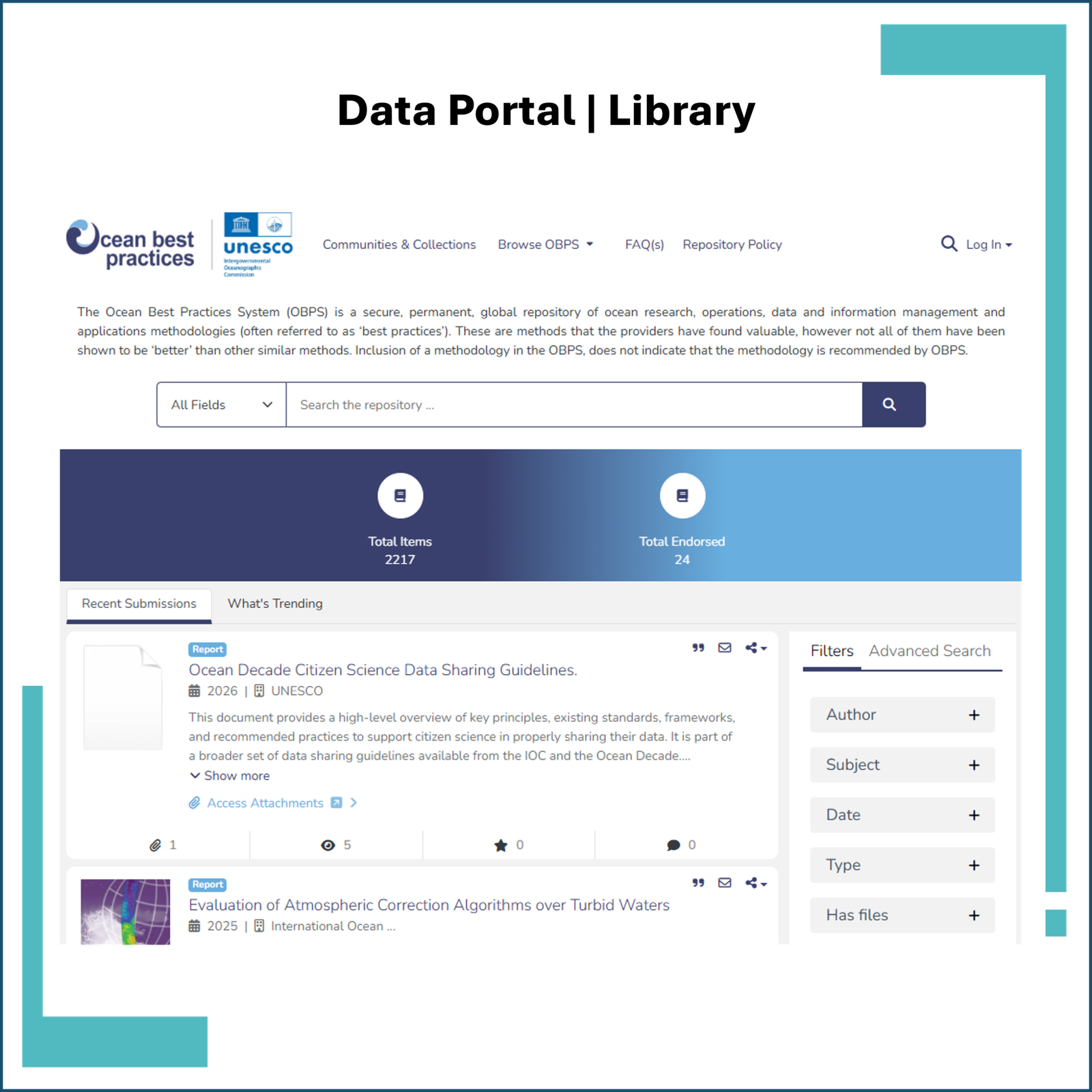 Ocean Best Practices